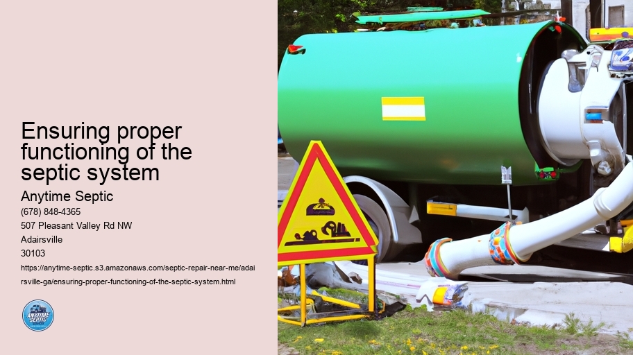 Ensuring proper functioning of the septic system