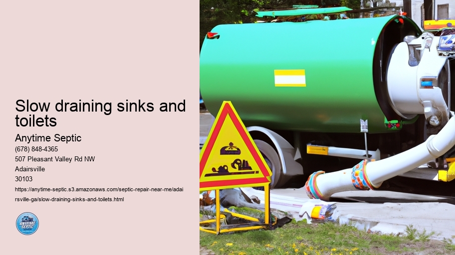 Slow draining sinks and toilets